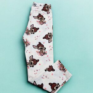 Pepco Full length Soft Cottonleggings SkinnyFit stretchy Bambi Printed NWOT
